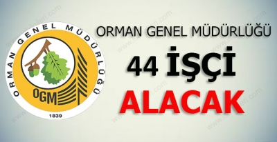 Orman Genel Müdürlüğü İlköğretim Mezunu 44 İşçi Alımı