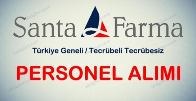 Santa Farma Türkiye Geneli Personel Alımı