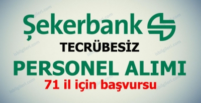 Şekerbank Personel Alımı İş İlanları 2016